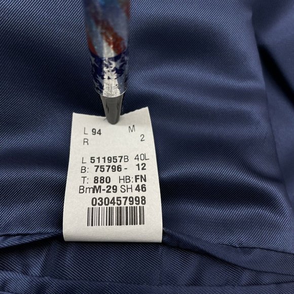 Ralph Lauren Black Label Blazer Sport Coat Wool 3 Button Navy Blue Mens 40L - Picture 6 of 10